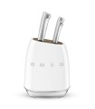 Smeg KBSF02WH Set de cuchillos, 50's Style, Blanco