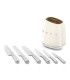 Smeg KBSF02CR Set de cuchillos, 50's Style, Crema