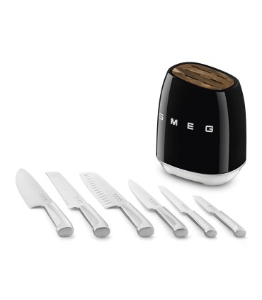 Smeg KBSF02BL Set de cuchillos, 50's Style, Negro