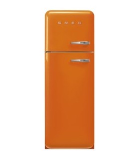 Smeg FAB30LOR6 Frigorífico doble puerta 50's Style, Ventilado, Bisagras izquierdas, Naranja, 172 x 60 cm