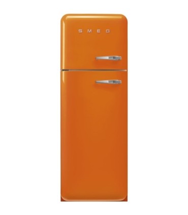 Smeg FAB30LOR6 Frigorífico doble puerta 50's Style, Ventilado, Bisagras izquierdas, Naranja, 172 x 60 cm