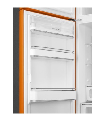 Smeg FAB30LOR6 Frigorífico doble puerta 50's Style, Ventilado, Bisagras izquierdas, Naranja, 172 x 60 cm