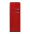 Smeg FAB30LRD6 Frigorífico doble puerta 50's Style, Ventilado, Bisagras izquierdas, Rojo, 172 x 60 cm