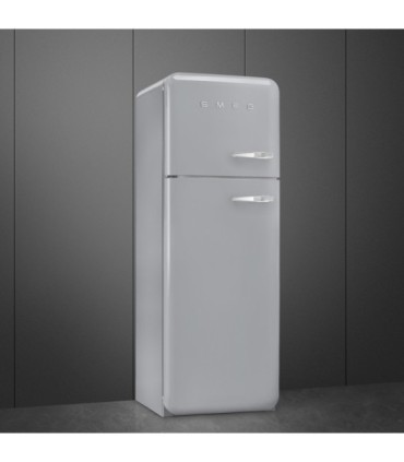 Smeg FAB30LSV6 Frigorífico doble puerta 50's Style, Ventilado, Bisagras izquierdas, Plata, 172 x 60 cm