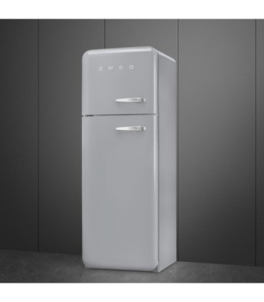 Smeg FAB30LSV6 Frigorífico doble puerta 50's Style, Ventilado, Bisagras izquierdas, Plata, 172 x 60 cm