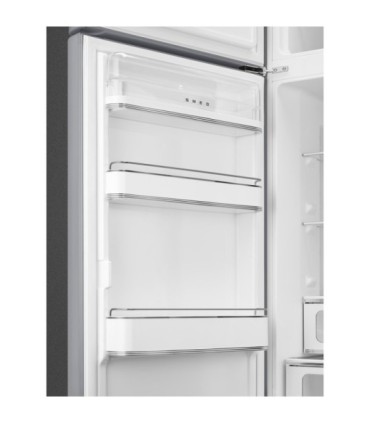 Smeg FAB30LSV6 Frigorífico doble puerta 50's Style, Ventilado, Bisagras izquierdas, Plata, 172 x 60 cm