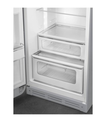 Smeg FAB30LSV6 Frigorífico doble puerta 50's Style, Ventilado, Bisagras izquierdas, Plata, 172 x 60 cm