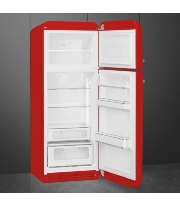 Smeg FAB30RRD6 Frigorífico doble puerta 50's Style, Ventilado, Bisagras derechas, Rojo, 172 x 60 cm