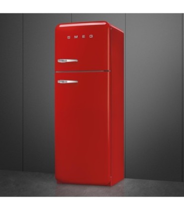 Smeg FAB30RRD6 Frigorífico doble puerta 50's Style, Ventilado, Bisagras derechas, Rojo, 172 x 60 cm