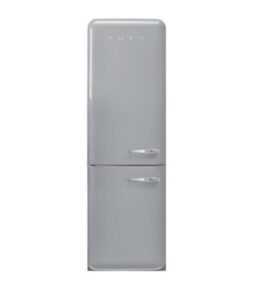 Smeg FAB32LSV6 Frigorífico combinado 50's Style, Bisagras izquierdas, Plata, 196,8 x 60,1 cm