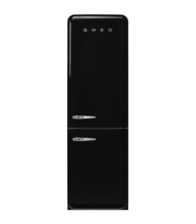 Smeg FAB32RBL6 Frigorífico combinado 50's Style, Bisagras derechas, Negro, 196,8 x 60,1 cm