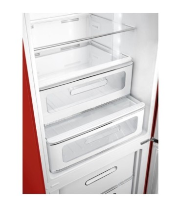 Smeg FAB32RRD6 Frigorífico combinado 50's Style, Bisagras derechas, Rojo, 196,8 x 60,1 cm
