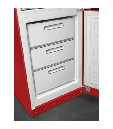 Smeg FAB32RRD6 Frigorífico combinado 50's Style, Bisagras derechas, Rojo, 196,8 x 60,1 cm