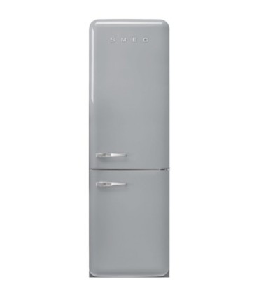 Smeg FAB32RSV6 Frigorífico combinado 50's Style, Bisagras derechas, Plata, 196,8 x 60,1 cm