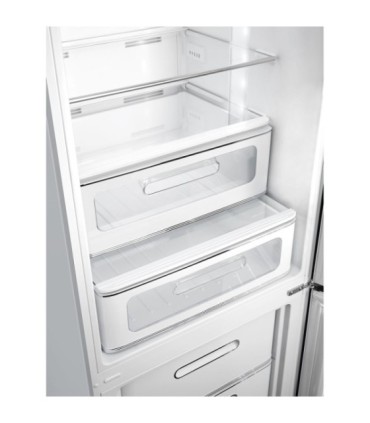 Smeg FAB32RSV6 Frigorífico combinado 50's Style, Bisagras derechas, Plata, 196,8 x 60,1 cm
