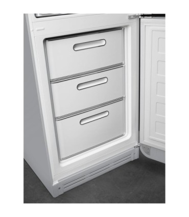 Smeg FAB32RSV6 Frigorífico combinado 50's Style, Bisagras derechas, Plata, 196,8 x 60,1 cm