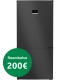 Bosch KGP86AXB0N Serie 8, Frigorífico combinado de libre instalación, 186 x 86 cm (82 cm de fondo), Acero negro antihuellas