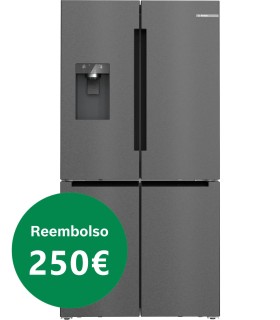 Bosch KFI96AXEA Serie 6, Frigorífico Multipuerta con depósito de agua, 183 x 90.5 cm, Acero negro cepillado antihuellas