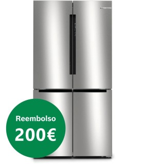 Bosch KFN96APEA Serie 4, Frigorífico Multipuerta, 183 x 91 cm, Acero inoxidable antihuellas