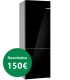 Bosch KGN49LBCF Serie 6, Frigorífico combinado de libre instalación,  Acabado en cristal, 203 x 70 cm, Negro