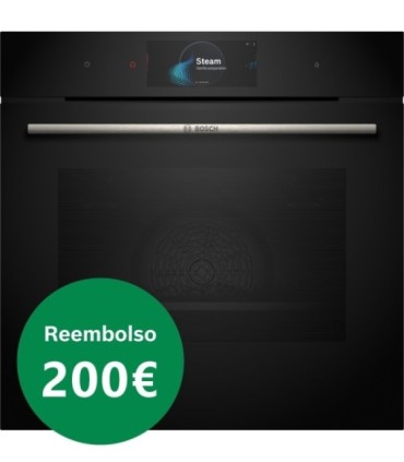 Bosch HRG7784B1 Serie 8, Horno pirolítico con vapor, 60 x 60 cm, Negro