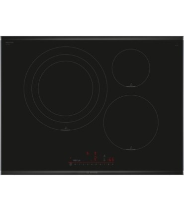 Bosch PID775HC1E Serie 6, Placa de inducción, 70 cm, Negro, con perfiles
