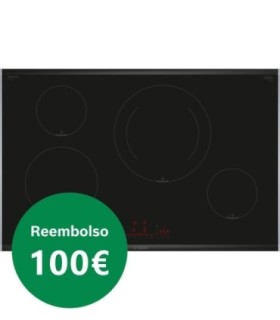Bosch PIE875HC1E Serie 6, Placa de inducción, 80 cm, Negro, con perfiles