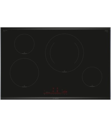 Bosch PIE875HC1E Serie 6, Placa de inducción, 80 cm, Negro, con perfiles