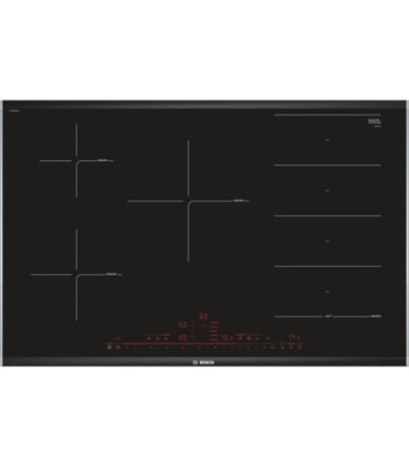 Bosch PXV875DV1E Serie 8, Placa inducción, 80 cm, Negro, con perfiles