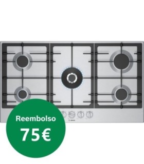 Bosch PCR9A5I90 Serie 6, Placa de gas, 90 cm, Acero