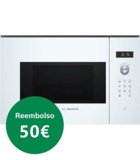 Bosch BFL524MW0 Serie 6, Microondas integrable, Blanco