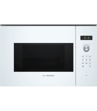 Bosch BFL524MW0 Serie 6, Microondas integrable, Blanco