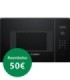 Bosch BFL524MB0 Serie 6, Microondas integrable, Negro