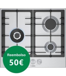 Bosch PCC6A5I90 Serie 6, Placa de gas, 60 cm, Acero