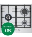 Bosch PCC6A5I90 Serie 6, Placa de gas, 60 cm, Acero