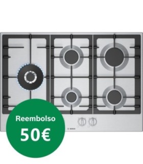 Bosch PCS7A5I90 Serie 6, Placa de gas, 75 cm, Acero