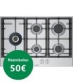 Bosch PCS7A5I90 Serie 6, Placa de gas, 75 cm, Acero