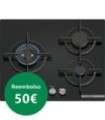 Bosch PPC6A6I10 Serie 6, Placa de gas, 60 cm, Vidrio templado, Negro