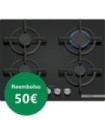 Bosch PPP6A6I10 Serie 6, Placa de gas, 60 cm, Vidrio templado, Negro