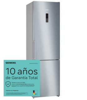 Siemens KG39NAIBT iQ500, Frigorífico combinado de libre instalación, 203 x 60 cm, Acero inoxidable antihuellas