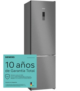 Siemens KG39NAXCF iQ500, Frigorífico combinado de libre instalación, 203 x 60 cm, Acero negro antihuellas
