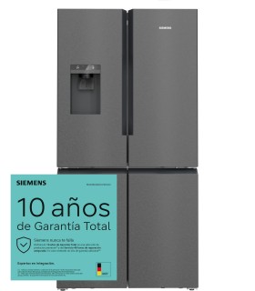 Siemens KF96DPXEA iQ700, Frigorífico Multipuerta con toma de agua, 183 x 90.5 cm, Acero negro antihuellas