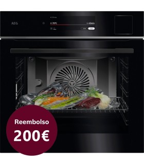 AEG TP9SB831AB Horno de vapor 9000 ProAssist con SteamPro con limpieza al vapor, Negro