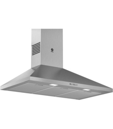 Balay 3BC695MX Campana decorativa de pared piramidal, 90 cm, Acero inoxidable