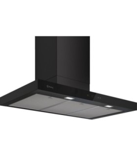Balay 3BC897GM Campana decorativa de pared box, 90 cm, Negro mate
