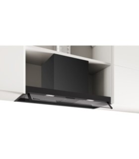 Balay 3BD885MM Campana decorativa integrable, 80 cm, Cristal transparente, Negro mate