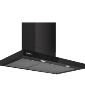Siemens LC97BDN60 iQ500, Campana decorativa de pared, 90 cm, Negro mate