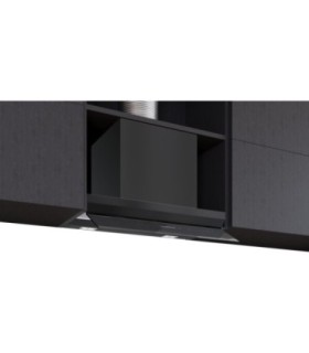 Siemens LJ68BET60 iQ700, Campana decorativa integrable, 60 cm, Cristal negro, Negro mate