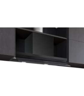 Siemens LJ88BET60 iQ700, Campana decorativa integrable, 80 cm, Cristal negro, Negro mate