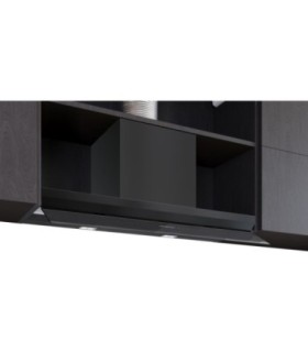 Siemens LJ98BET60 iQ700, Campana decorativa integrable, 90 cm, Cristal negro, Negro mate